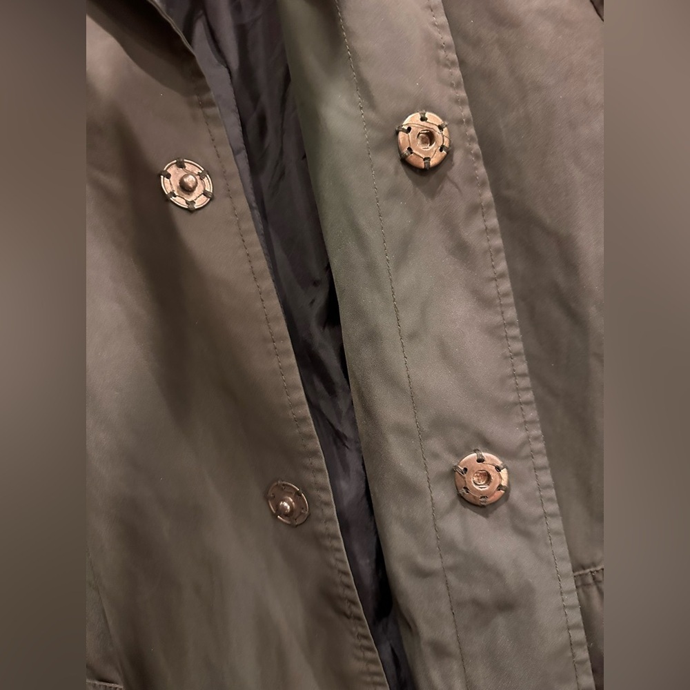ASOS Dark Green Trench Rain Coat - Picture 4 of 5